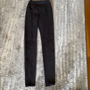 Grey suede like leggings from Aritzia